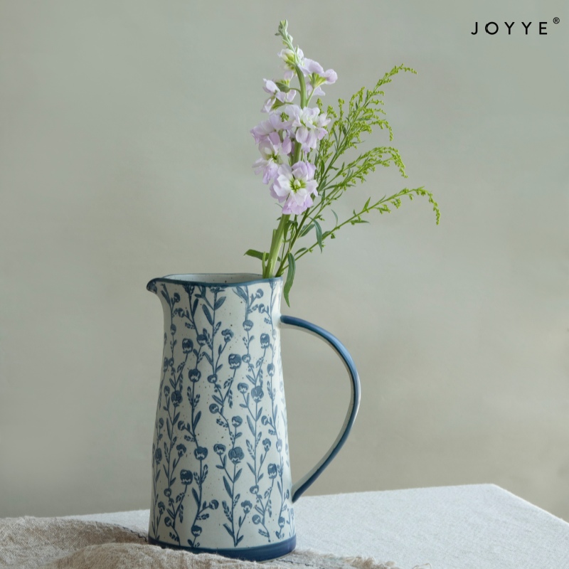 Handpainted and Stamped Elegant Blue Tableware