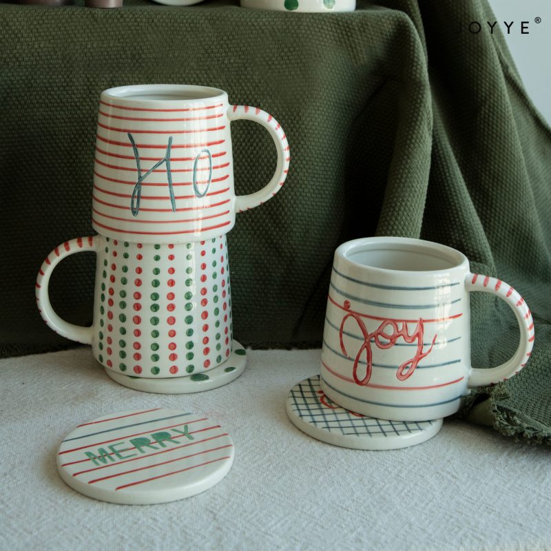 Joyful Red and Green Christmas Tableware
