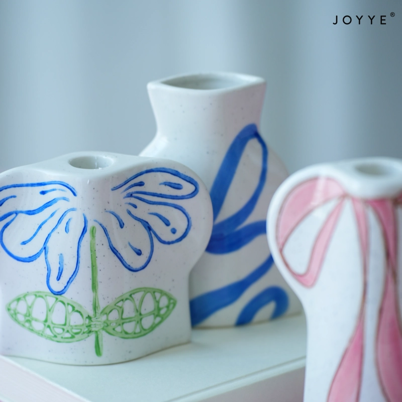 Cute Hand-Painted Bow Candle Holders and Vases