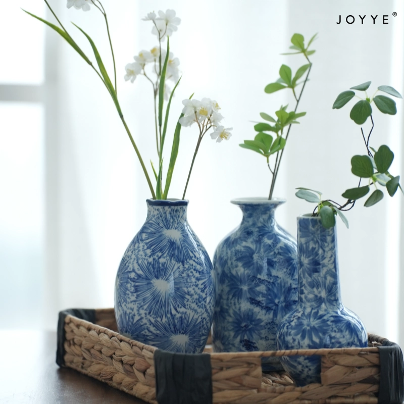 OEM Blue & White Hand-Painted Ceramic Vases