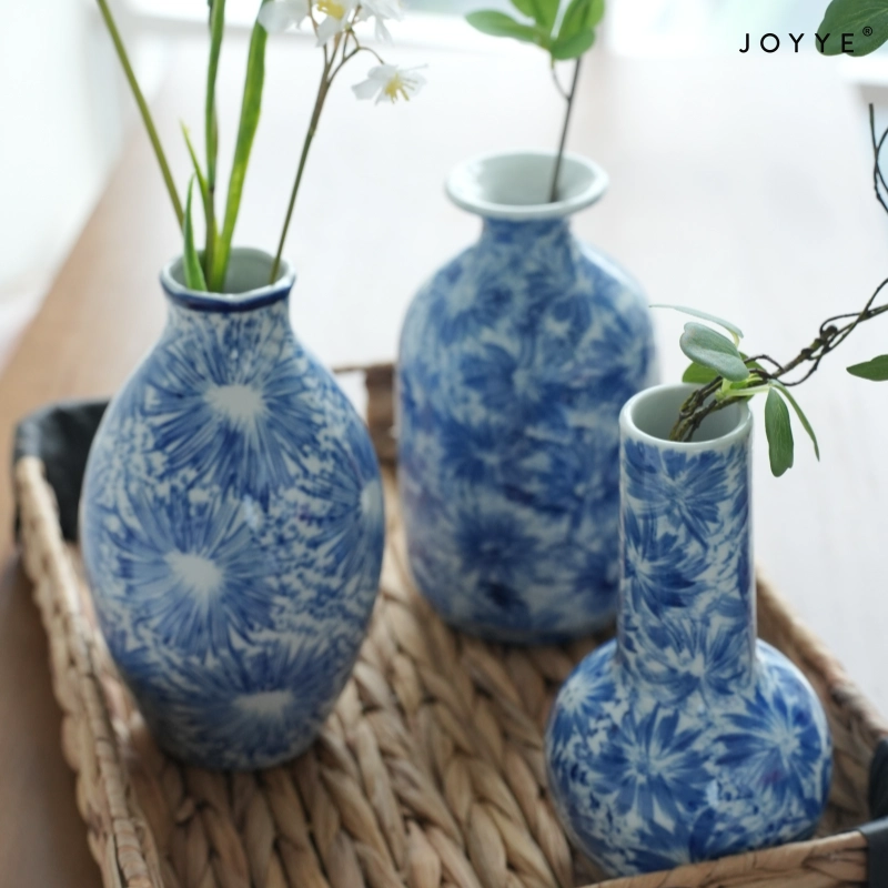 OEM Blue & White Hand-Painted Ceramic Vases