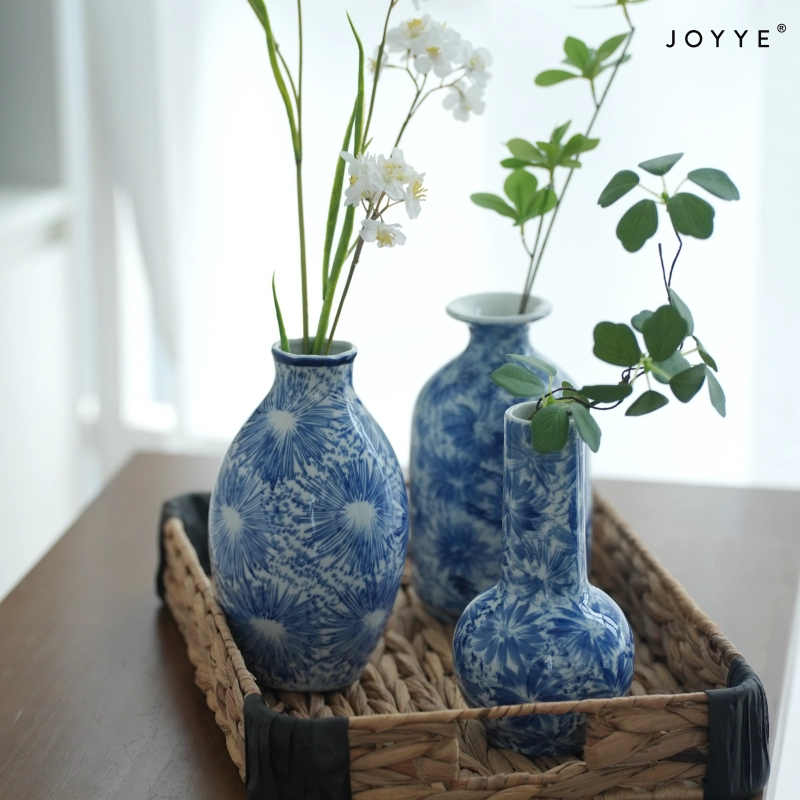 OEM Blue & White Hand-Painted Ceramic Vases
