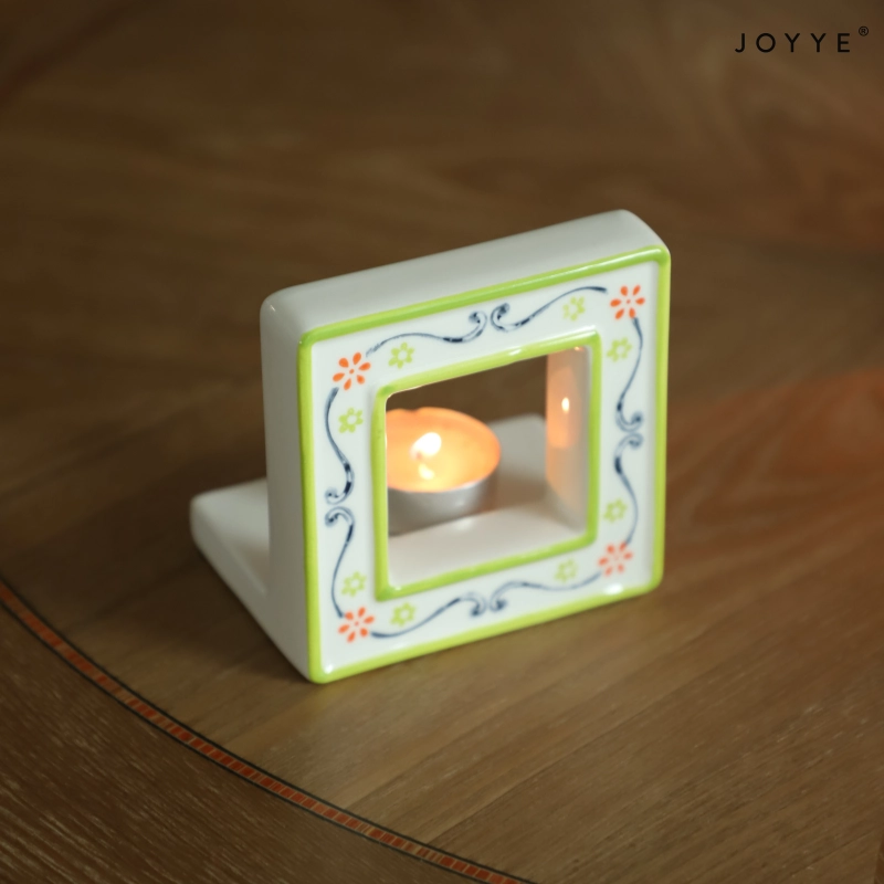 OEM Hand-Painted Flower Photo Framed Candle Holder