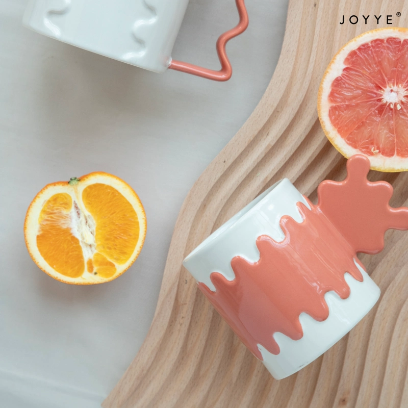 Cheerful Wave Lines Mugs Collection