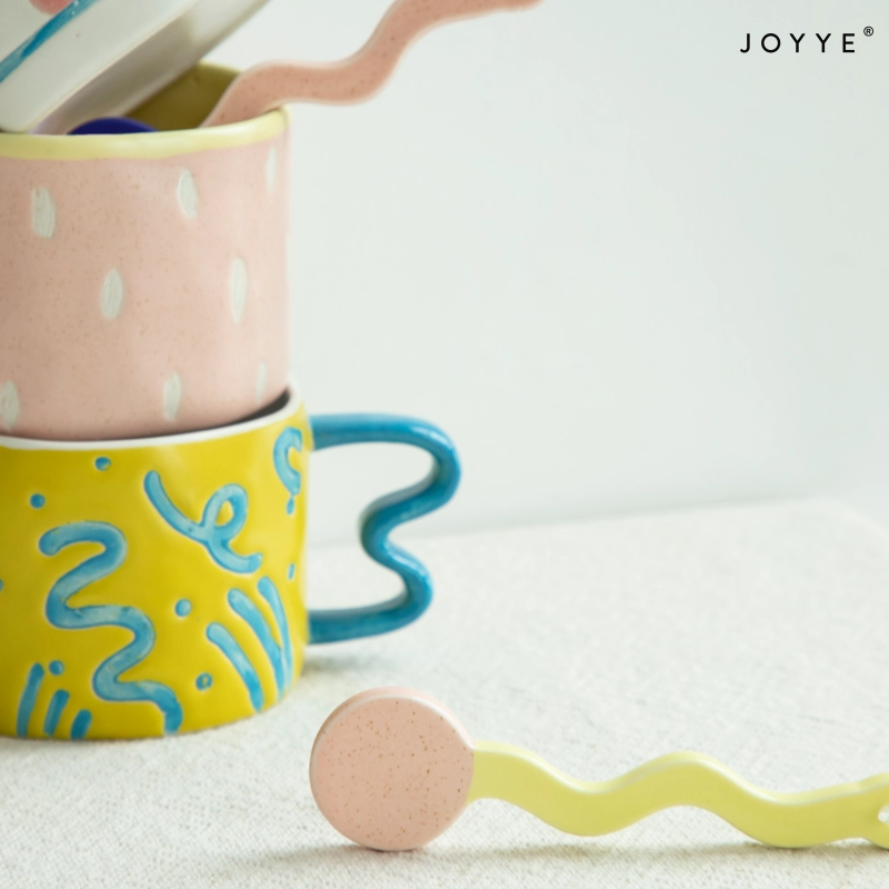 Bright Playful Flowing Lines Mugs