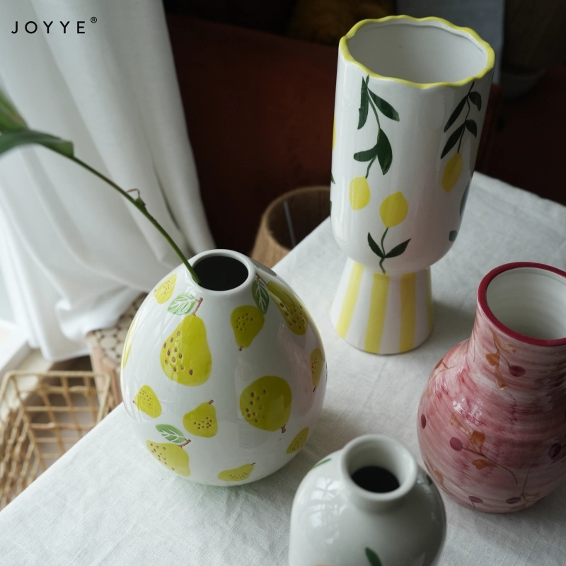 OEM Hand-Painted Fruit Ceramic Vases – Fresh & Cute Design