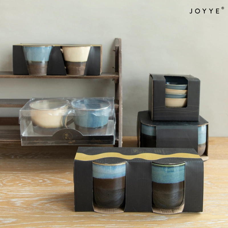 Earthy Tones and Blue Half-dipped Mug Collection