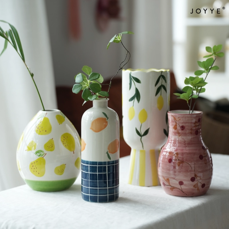 OEM Hand-Painted Fruit Ceramic Vases – Fresh & Cute Design