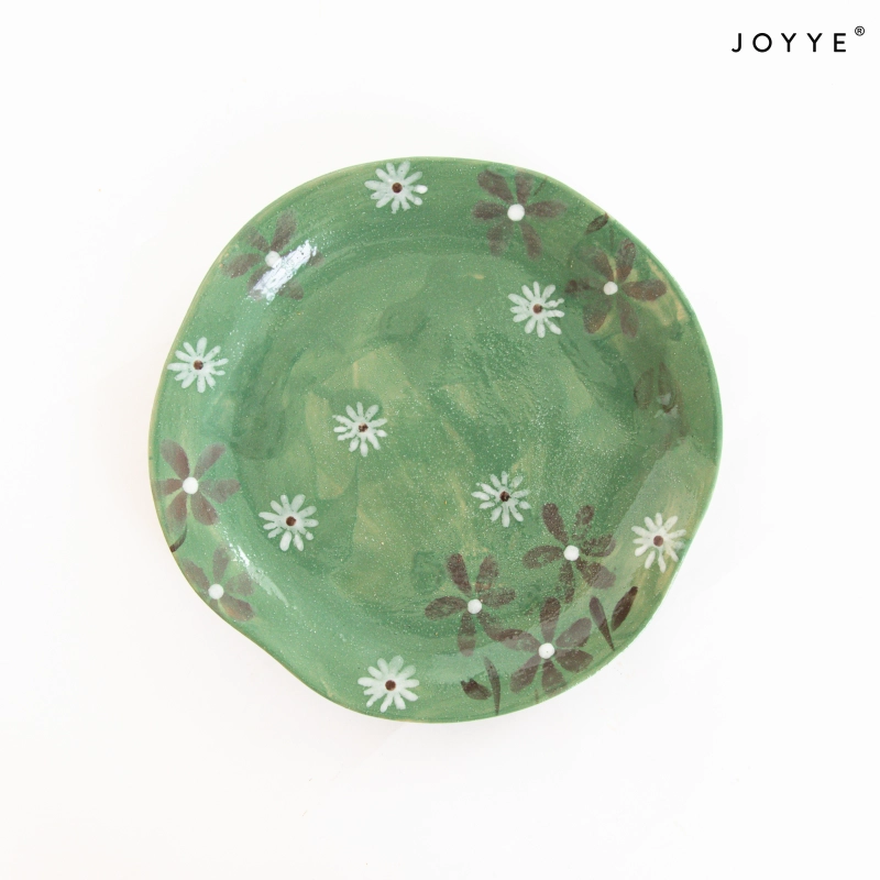 OEM Spring Hand-Painted Flower Stoneware Plates