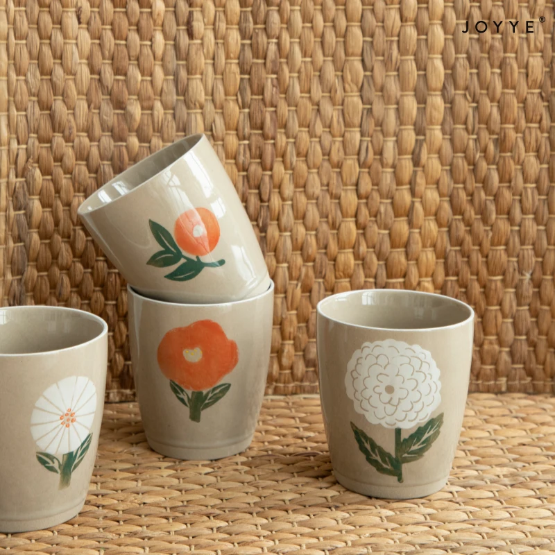 OEM Vintage Florals Ceramic Coffee Mugs – Retro Handcrafted Drinkware