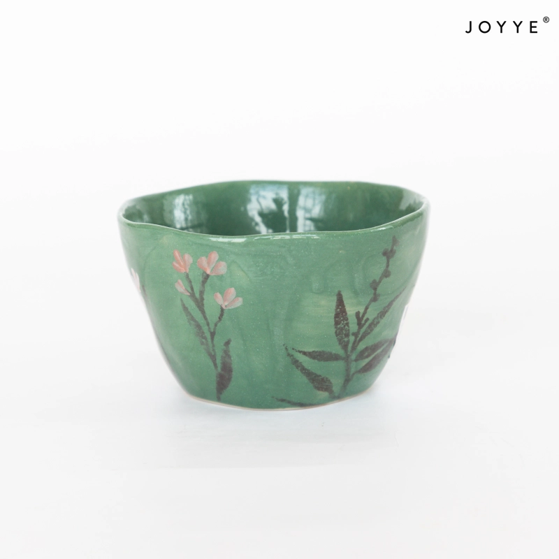 OEM Spring Hand-Painted Flower Stoneware Bowls