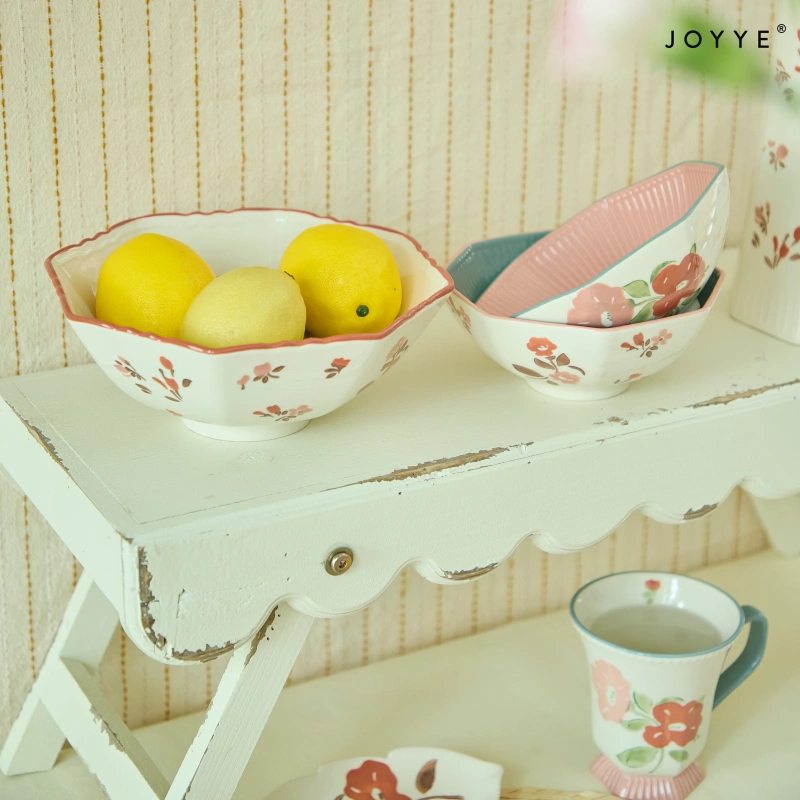 Hand-Painted Hexagon Ceramic Bowls Wholesale