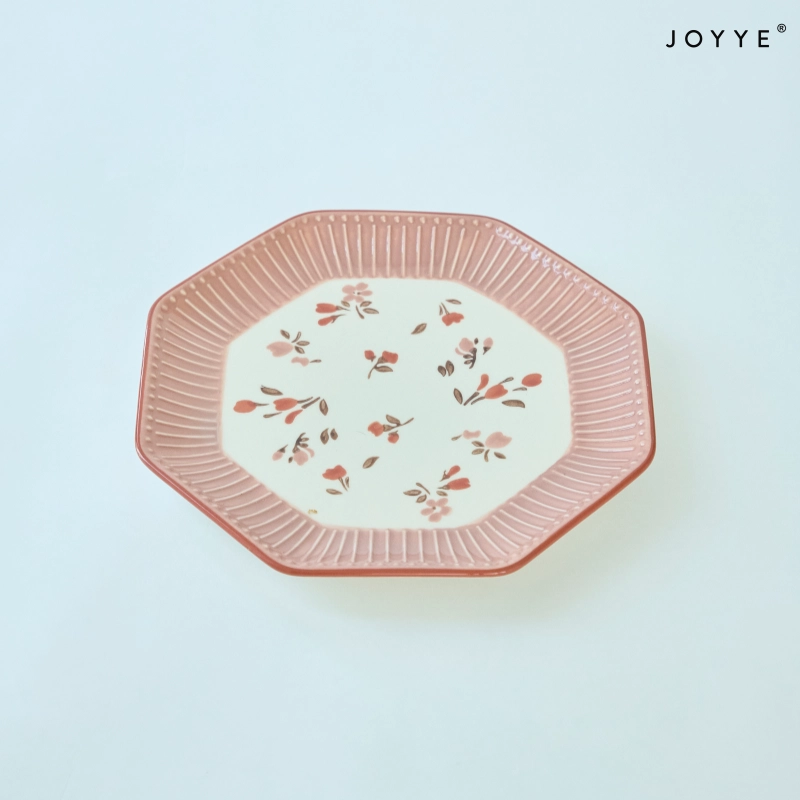 Hand-Painted Hexagon Ceramic Plates Supplier