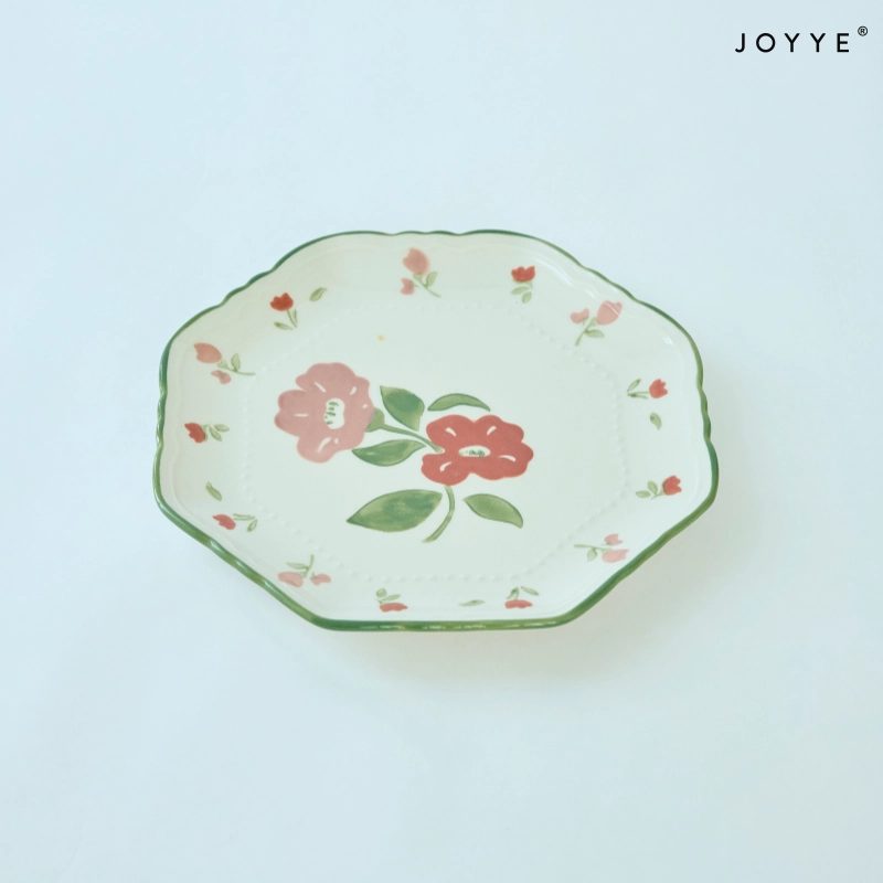 Hand-Painted Hexagon Ceramic Plates Supplier
