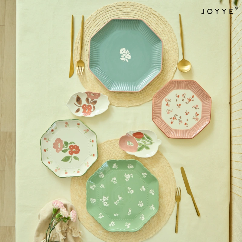 Hand-Painted Hexagon Ceramic Plates Supplier