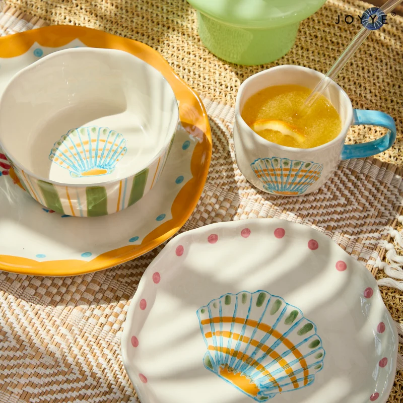 Hand-Painted Sea Style Ceramic Plate Supplier