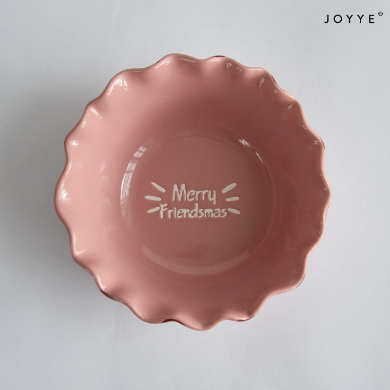 Christmas Hand-Painted Candy Wrapper Ceramic Bowl