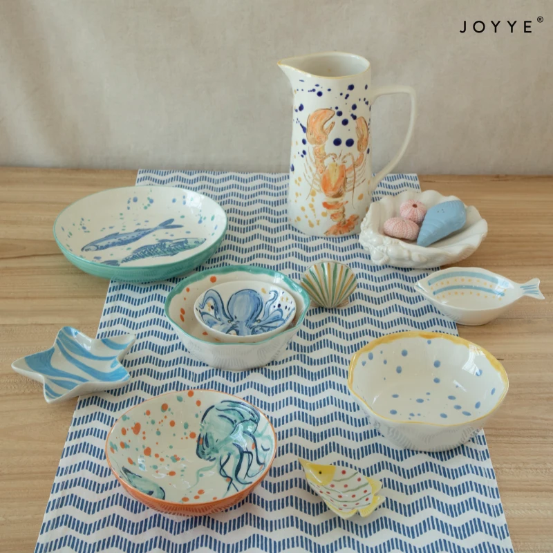 Summer Hand-Painted Seavibe Ceramic Bowl