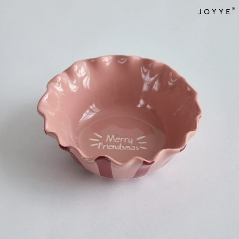 Christmas Hand-Painted Candy Wrapper Ceramic Bowl