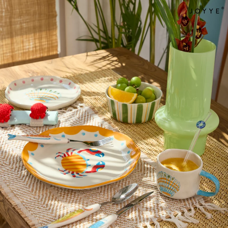 Hand-Painted Sea Style Ceramic Plate Supplier